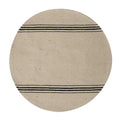 Black Stripe Round Mat (Pack of 4)