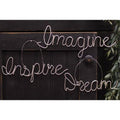 Inspire Imagine Dream Script Metal Ornament 3 asstd. (Pack of 4)