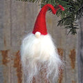 Red Gnome Santa Ornament (Pack of 4)