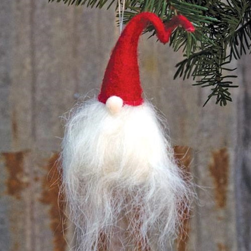 Red Gnome Santa Ornament (Pack of 4)