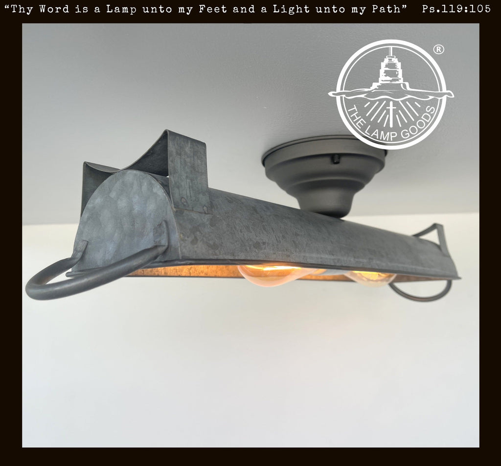 GALVANIZED DOME Ceiling Light Fixture (3 sizes)