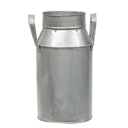 Natural Zinc Milk Can 10.5"H (Pack of 2)