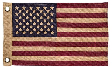 Burlap USA Flag 28" (Pack of 2)