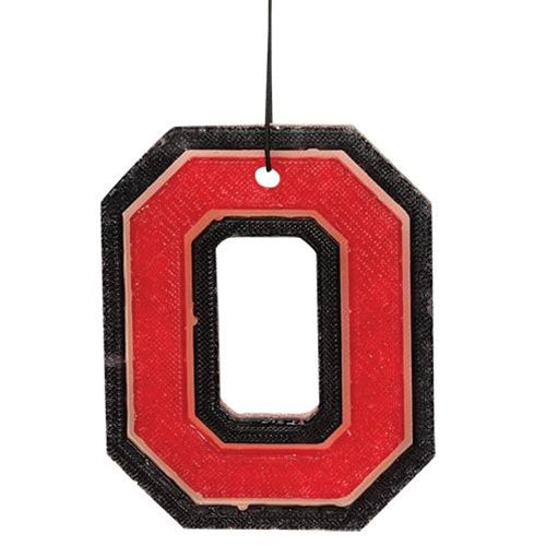 Black Outline Block Letter  "O" Air Freshener Wildberry Zinger (Pack of 4)