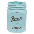 Aqua Mason Jar Planter