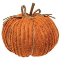 8" Orange Chenille Pumpkin (Pack of 2)