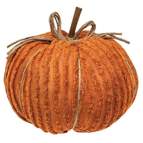 8" Orange Chenille Pumpkin (Pack of 2)