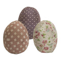 Vintage Fabric Egg 3 Asstd. (Pack of 4)