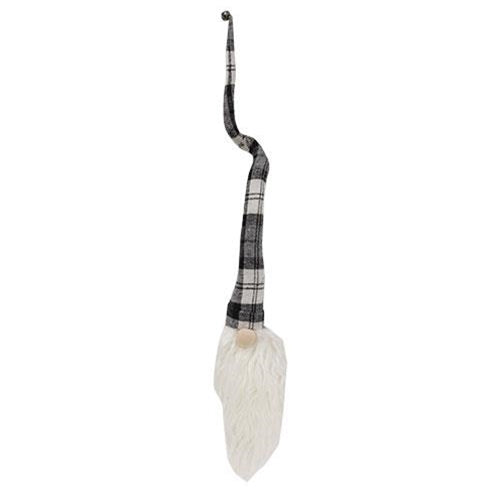Long Hat Black & White Santa Head Wine Bottle Topper (Pack of 2)