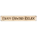Enjoy Unwind Relax Engraved Block 12"  (Pack of 4)