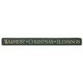Warmest Christmas Blessings Engraved Block 18"  (Pack of 4)