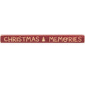 Christmas Memories Engraved Block Barn Red 18" (Pack of 4)