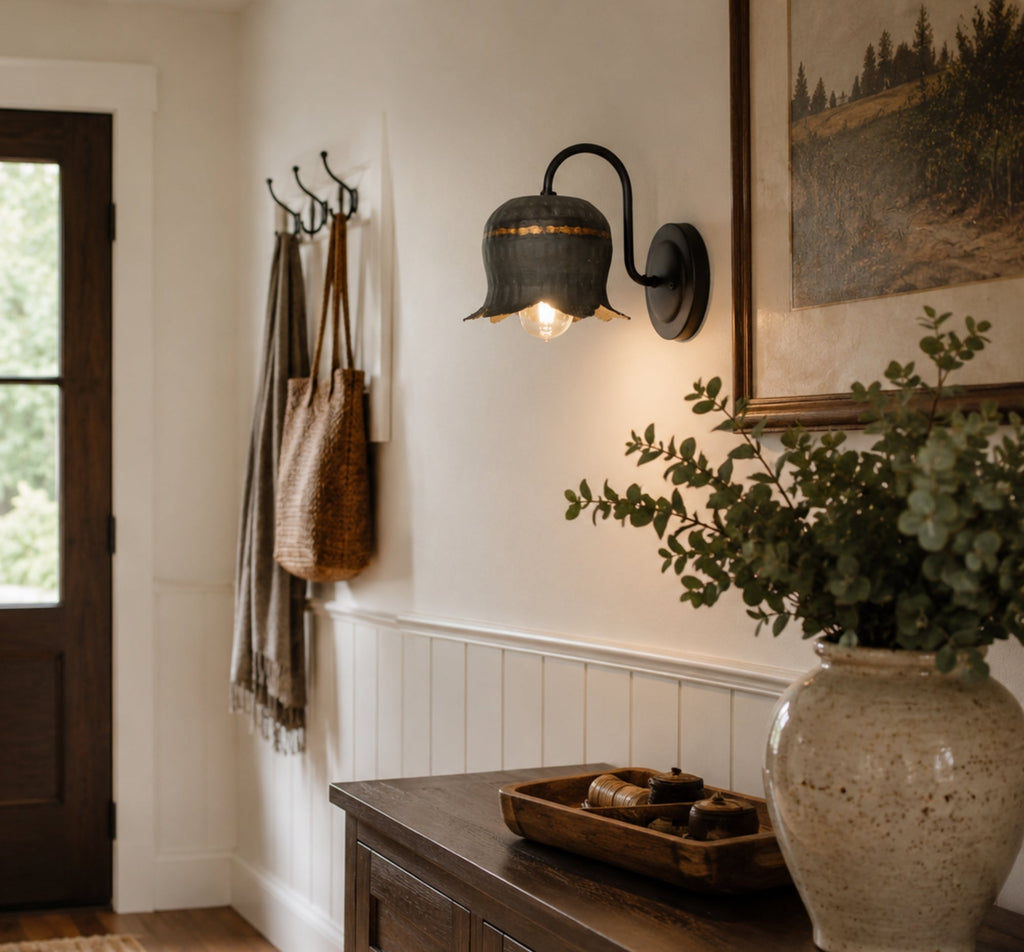 Lotus Farmhouse Wall Sconce Light