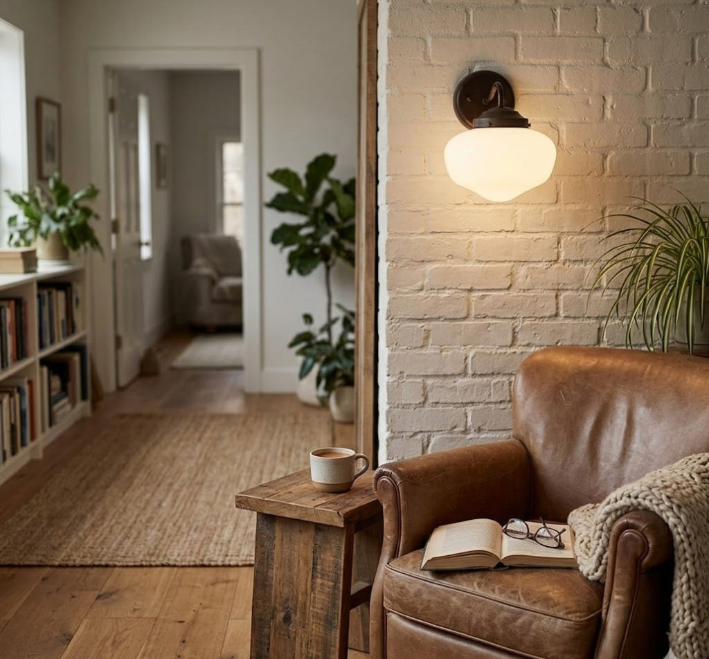 Modern Schoolhouse Sconce |8"| Wall Light