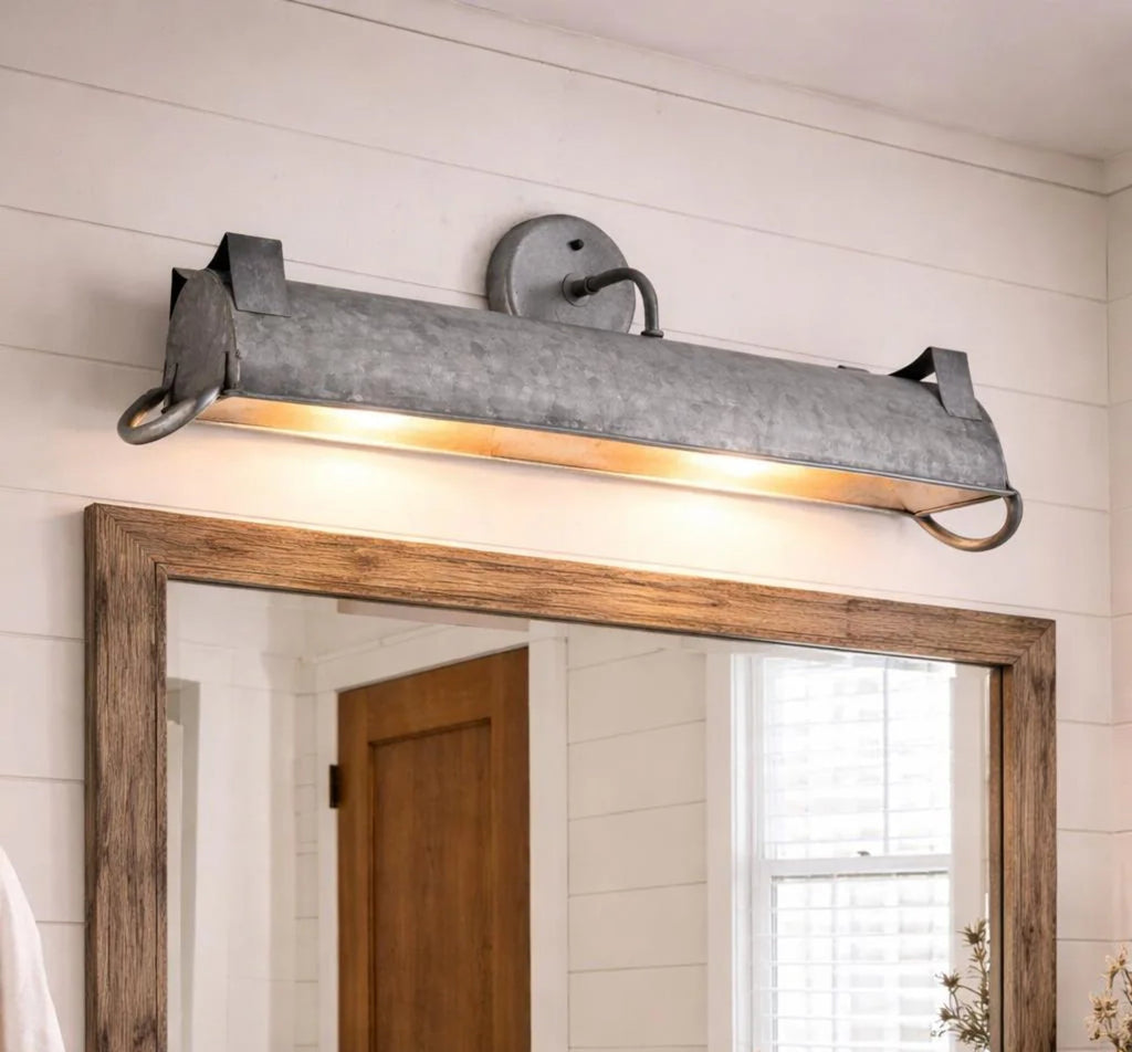 Galvanized Dome Farmhouse Wall Vanity Bathroom Light Fixture (3 sizes)