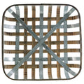Square Tobacco Basket With Metal Straps 22"