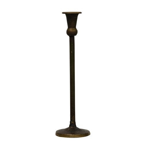 Antiqued Brass Maglia Taper Holder 12.5"