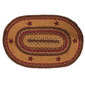 Cinnamon Star Braided Oval Rug 20x30