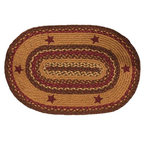 Cinnamon Star Braided Oval Rug 20x30