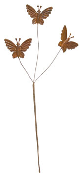 Rusty Butterfly Pick - 12" (Pack of 4)