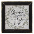 Grandma I Love You Print 12" Black Wash Frame