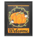 Welcome Pumpkin & Finches Framed Print 12x16