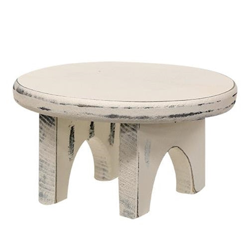 Distressed Wooden Riser 8" x 4.25" Farmhouse White