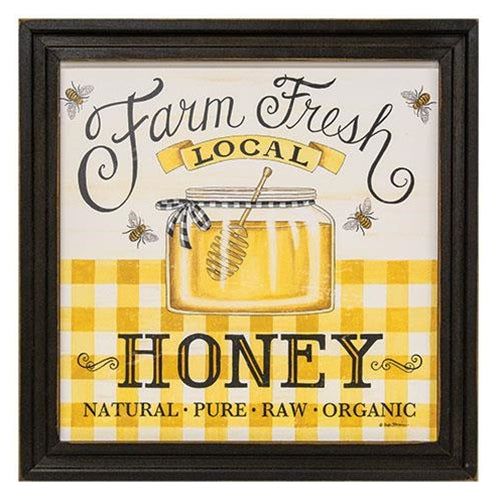 Farm Fresh Honey Framed Print 12" x 12"