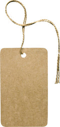 100/Pkg Kraft String Tags - 2-1/2"x1-1/2"  (Pack of 2)