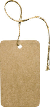 100/Pkg Kraft String Tags - 2-1/2"x1-1/2"  (Pack of 2)