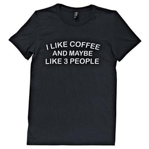 I Like Coffee T-Shirt Black Medium