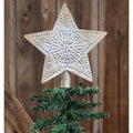 Whitewashed Star Tree Topper 9" (Pack of 2)