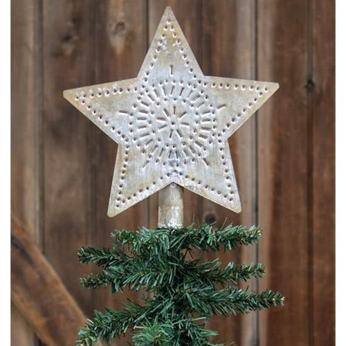 Whitewashed Star Tree Topper 9" (Pack of 2)
