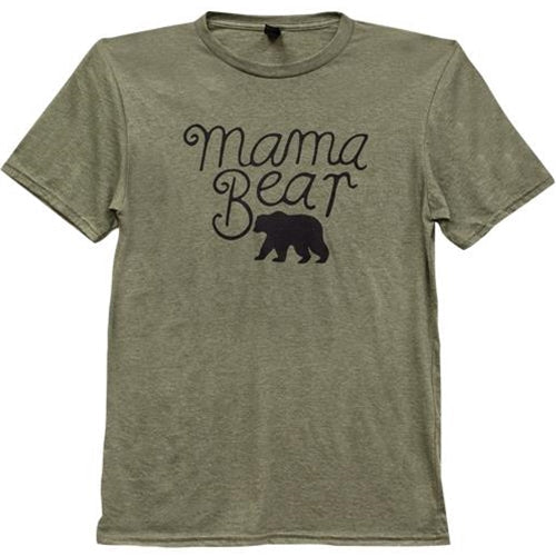 Mama Bear T-Shirt Heather City Green Small