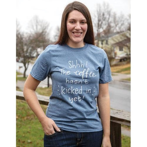 Coffee Hasn't Kicked in T-Shirt Heather Indigo XL