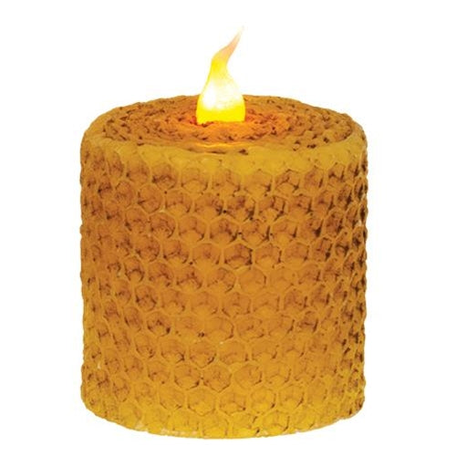 Wrapped Honeycomb LED Votive 2" x 2" (Pack of 2)