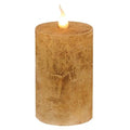 Grungy Tan LED Pillar 2" x 3" (Pack of 4)