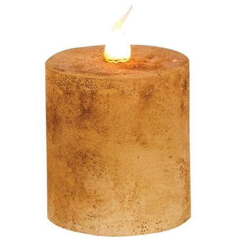 Grungy Tan LED Pillar 2" x 2.25" (Pack of 4)