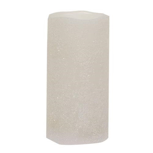 White Frosty Timer Pillar 3" x 6" (Pack of 2)