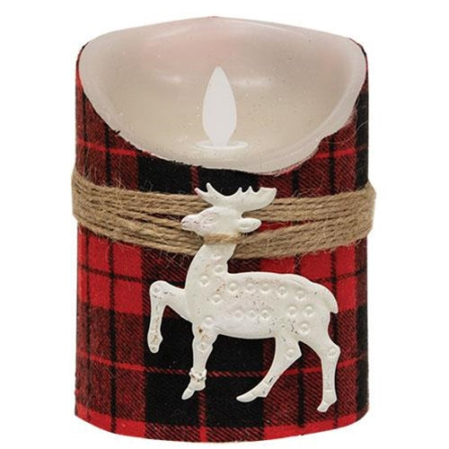 Deer Lodge LED Flicker Pillar 3.5" x 4.75"