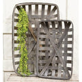 2/Set Gray Rectangle Tobacco Baskets