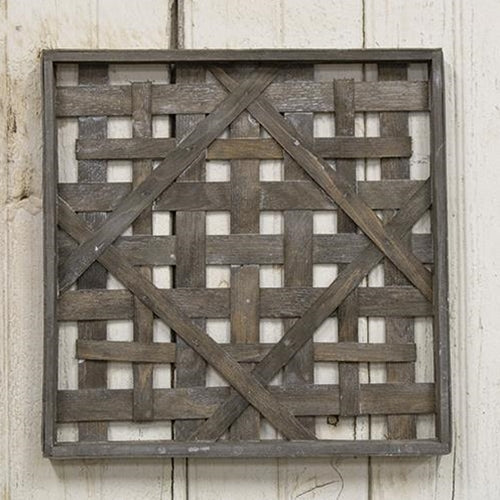 Graywash Square Woven Frame 16" (Pack of 2)
