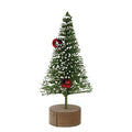 Snowy Vintage Bottlebrush Tree 5"  (Pack of 4)