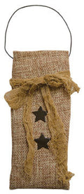 Star Burlap Bag 6" (Pack of 4)