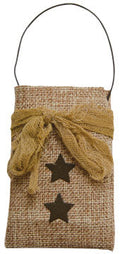 Star Burlap Bag 4" (Pack of 4)