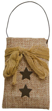 Star Burlap Bag 4" (Pack of 4)