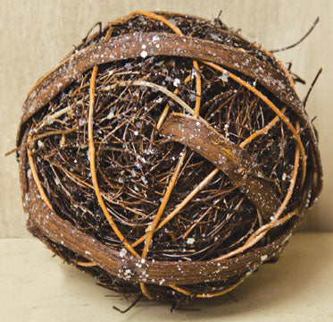 Glitter Rattan Ball 4" (Pack of 4)