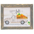 Happy Fall Framed Print Gray Frame
