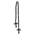 Beaded Cross Garland 45" Black