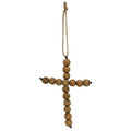 '+Natural Bead Hanging Cross (Pack of 4)